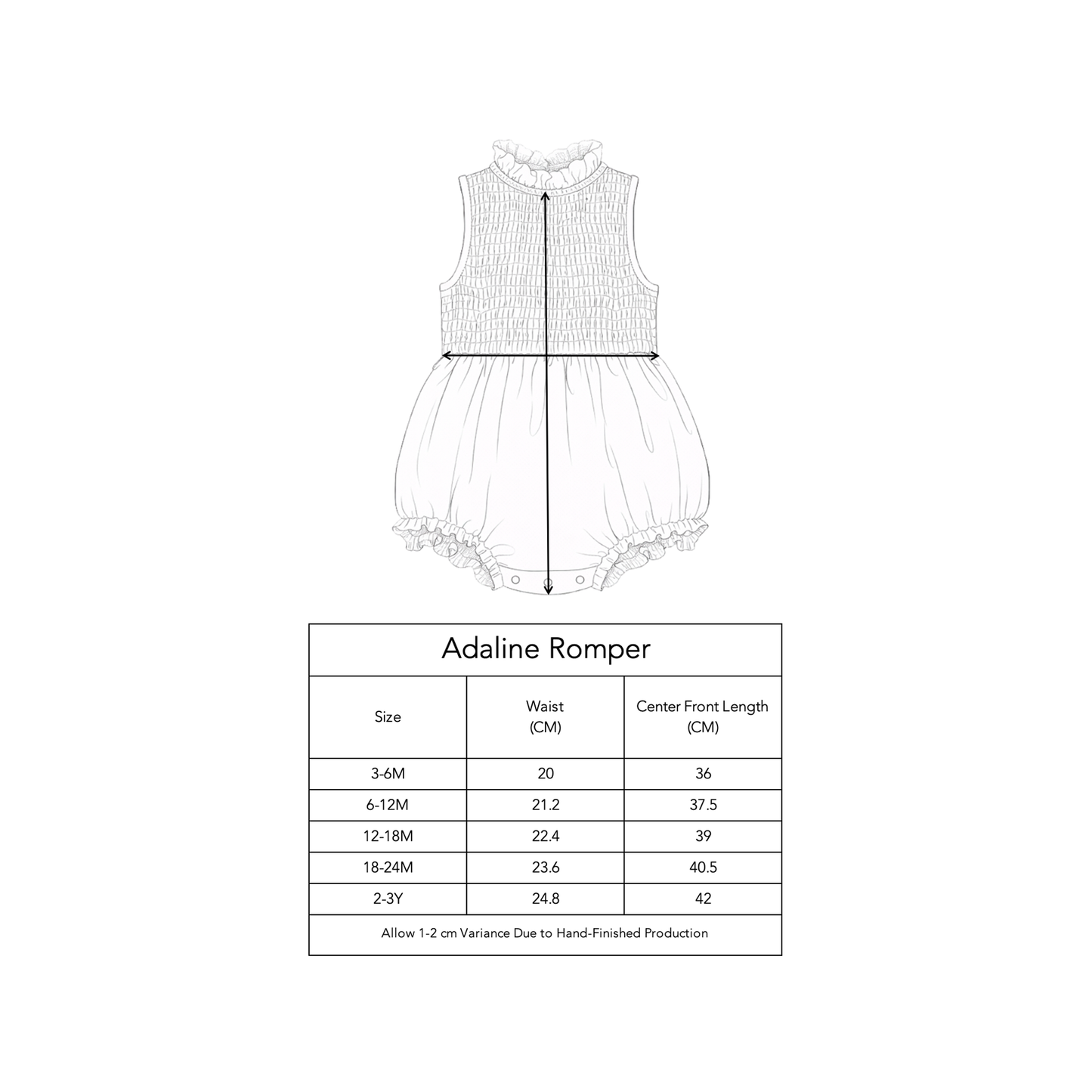 Organic Cotton Adaline Romper · Peony