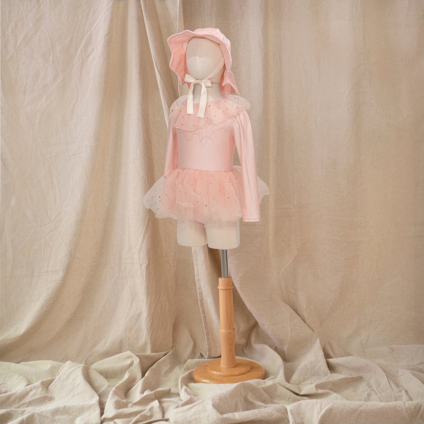 Ballet Long Sleeve Swim Dress · Fairy Pink