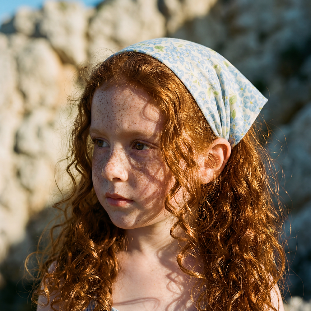 Organic Cotton Amie Bandana · Hydrangea