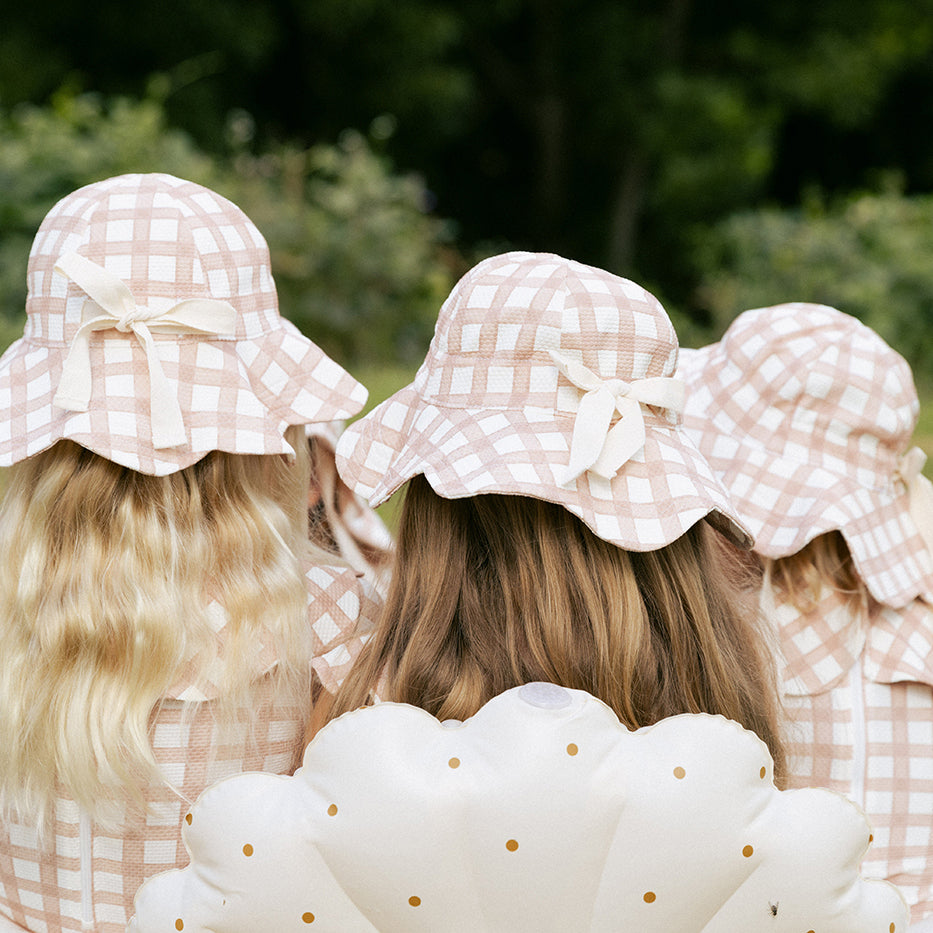 Petal Sun Hat · Gingham Baby Girls Sun Hats Baby Girls