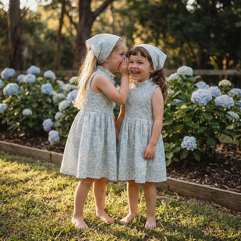Organic Cotton Amie Bandana · Hydrangea