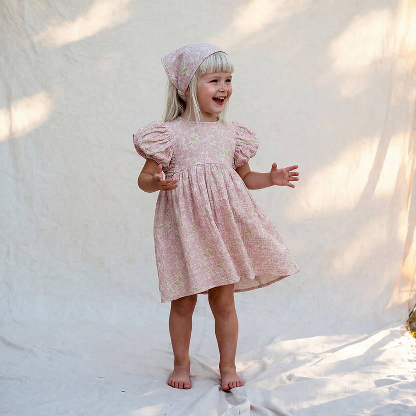 Organic Cotton Maya Dress · Peony / 4-5 Years