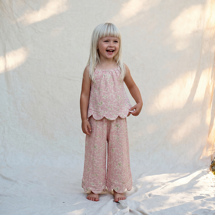 Organic Cotton Petal Top · Peony