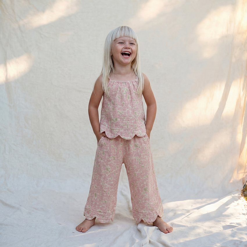 Organic Cotton Petal Top · Peony