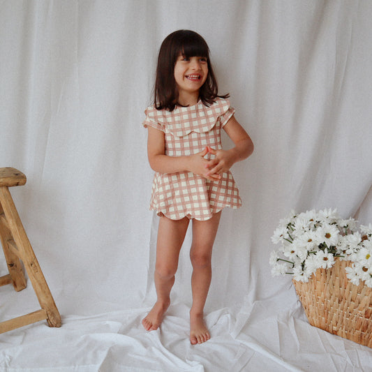 Petal Tankini Top · Gingham