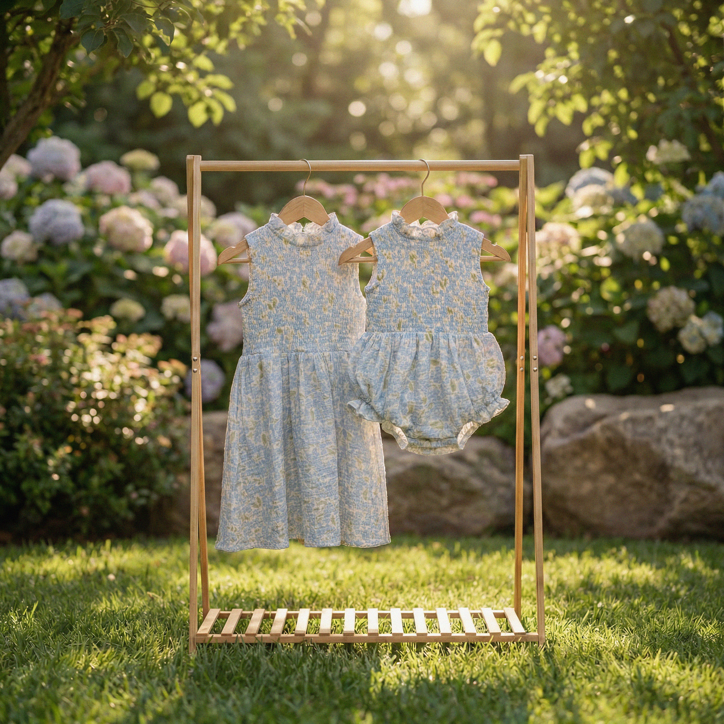 Organic Cotton Adaline Dress · Hydrangea