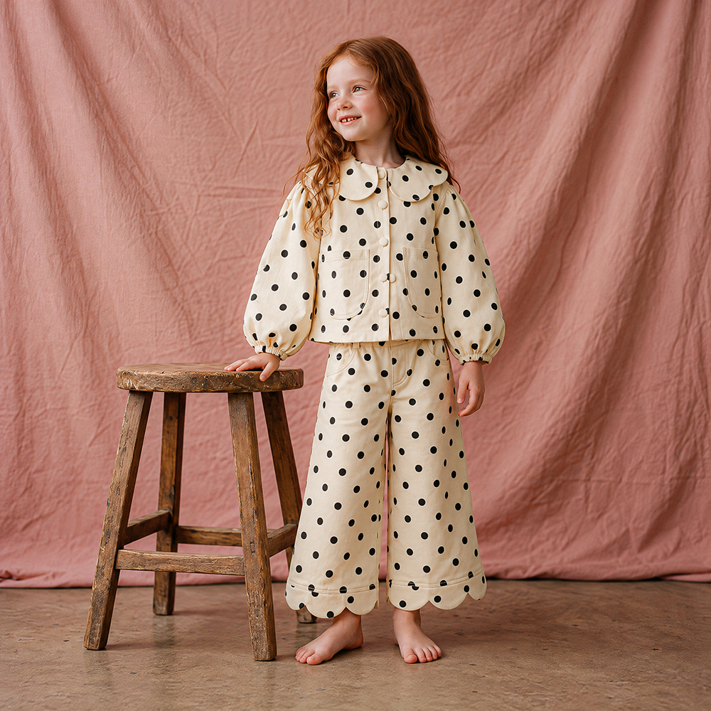 Petal Cotton Twill Jean Jacket · Dotty