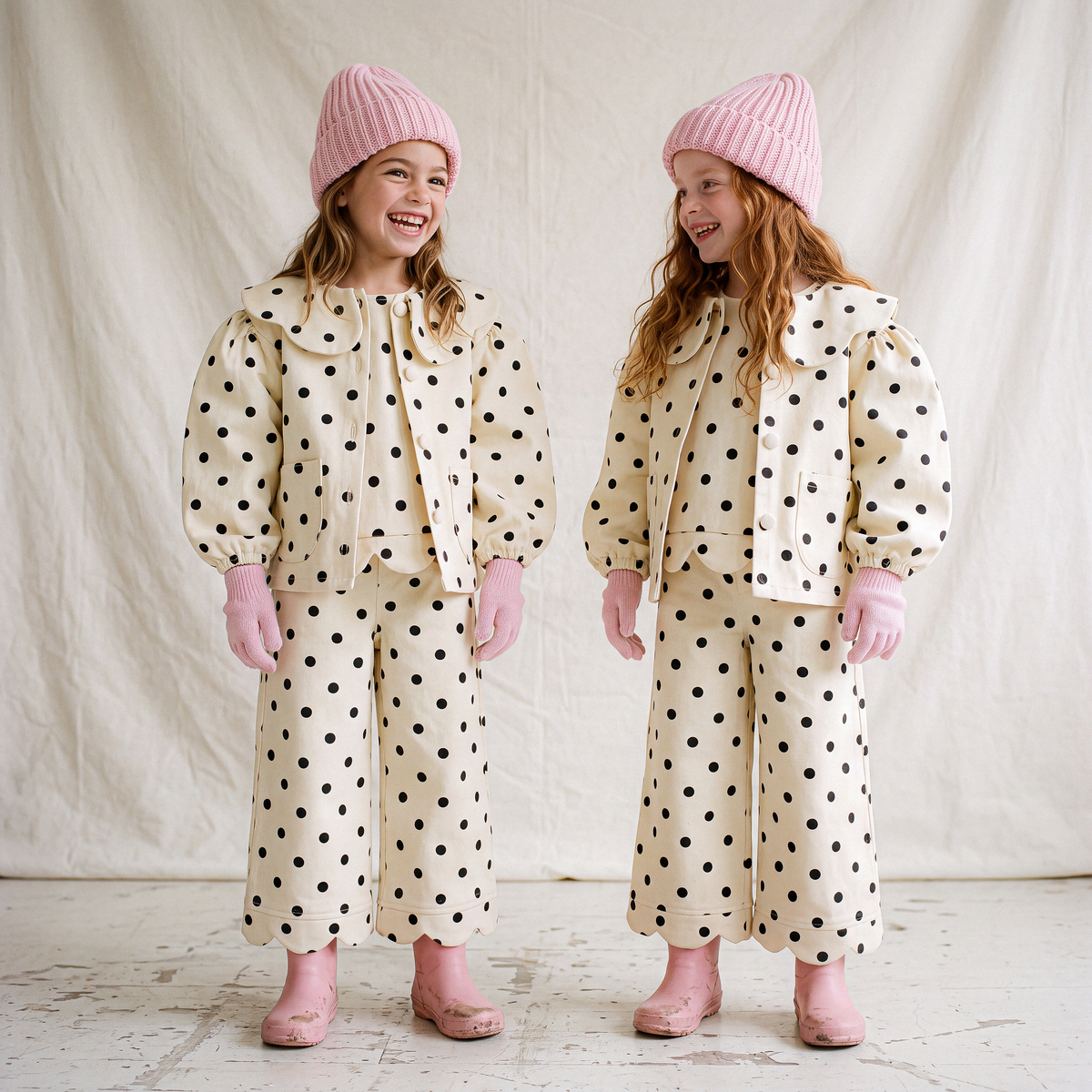 Petal Cotton Twill Jean Jacket · Dotty