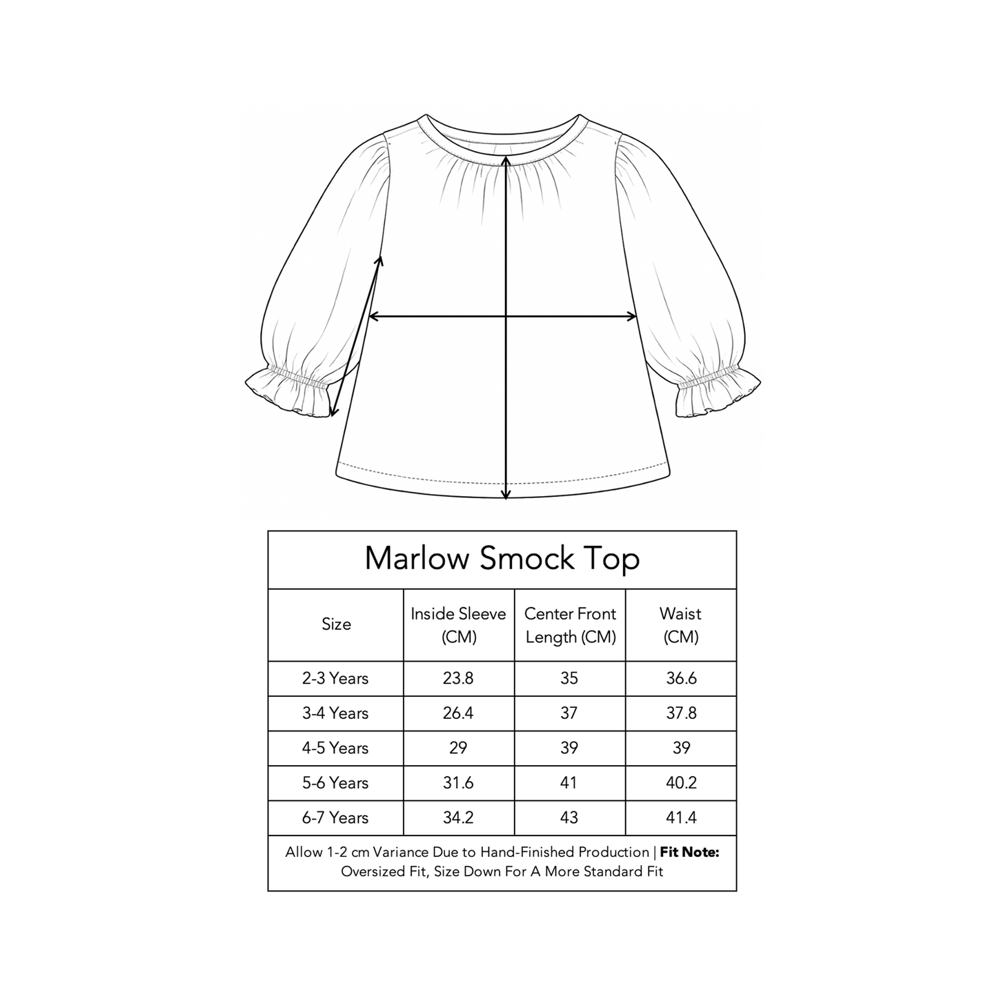 Organic Cotton Marlow Smock Top · Peony