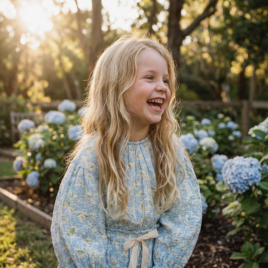 Organic Cotton Marlow Smock Top · Hydrangea