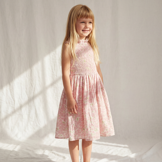 Organic Cotton Adaline Dress · Peony