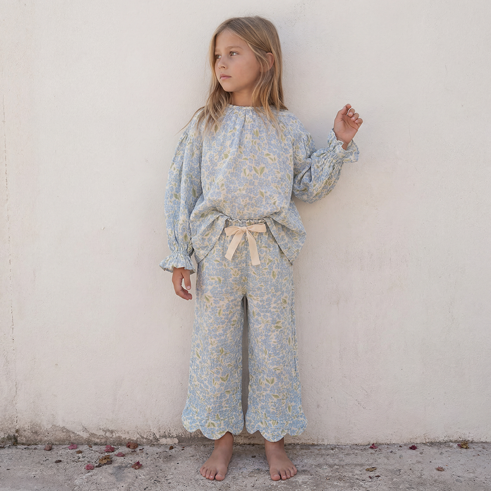 Organic Cotton Petal Pant · Hydrangea