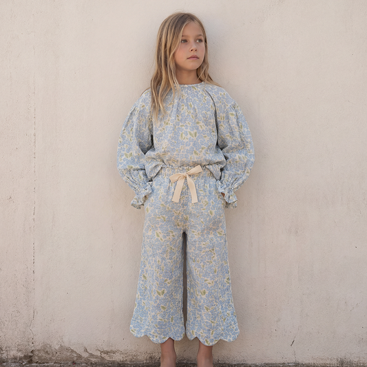 Organic Cotton Petal Pant · Hydrangea