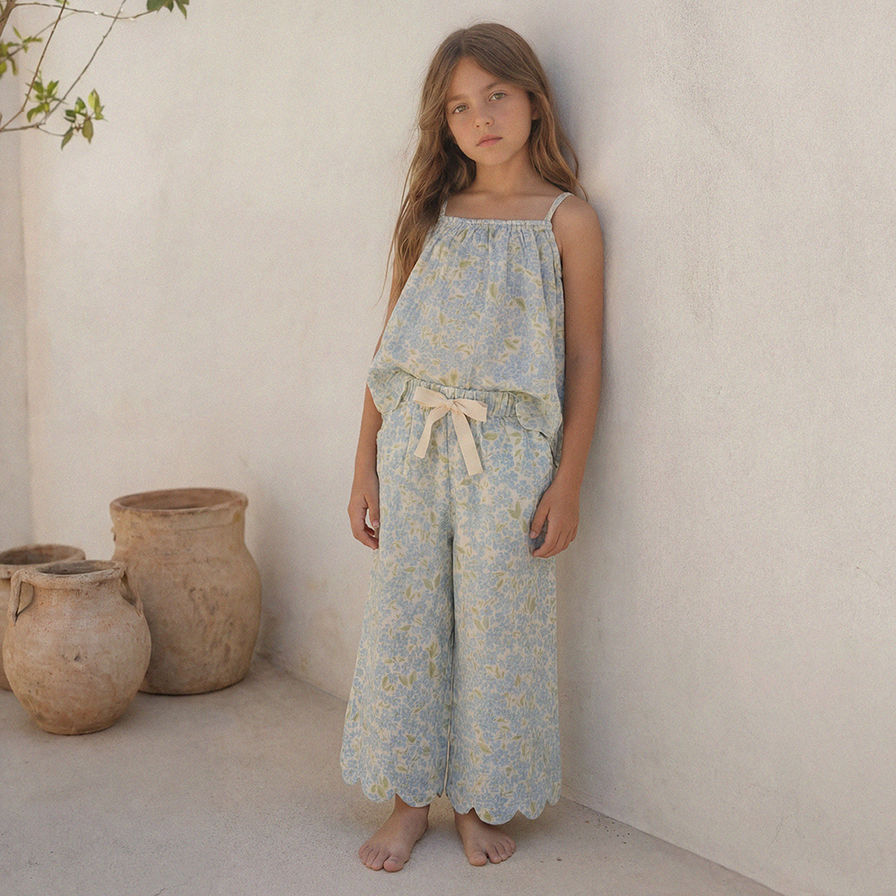 Organic Cotton Petal Pant · Hydrangea