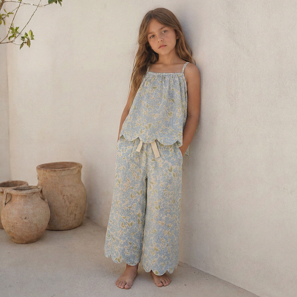 Organic Cotton Petal Pant · Hydrangea