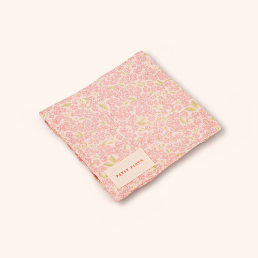 Organic Cotton Fleur Swaddle · Peony