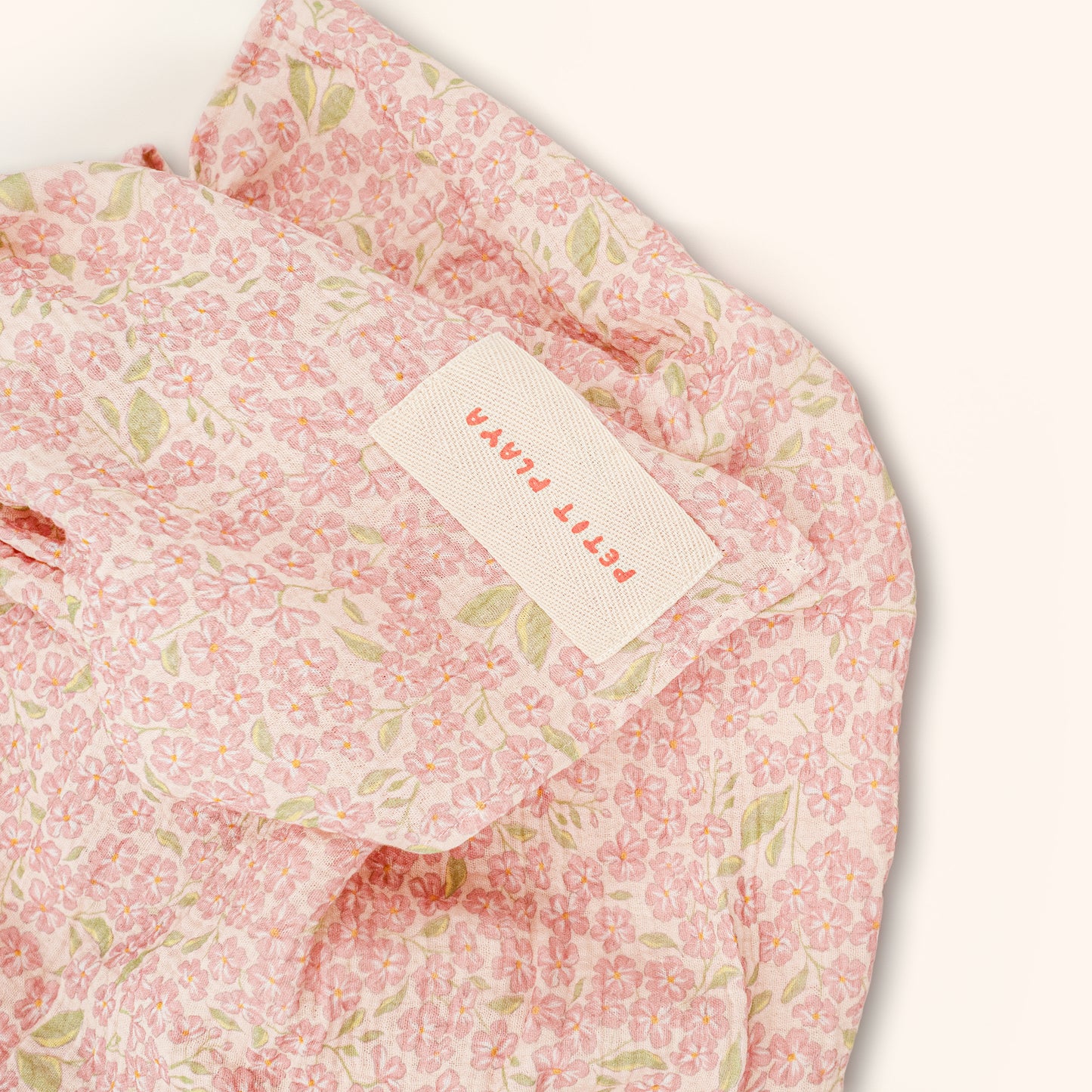 Organic Cotton Fleur Swaddle · Peony