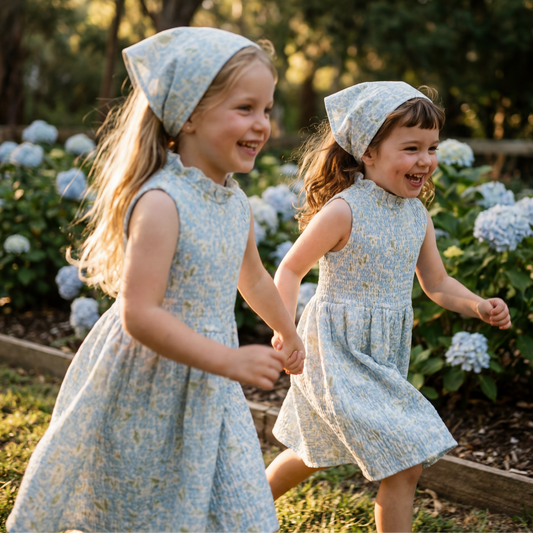Organic Cotton Adaline Dress · Hydrangea