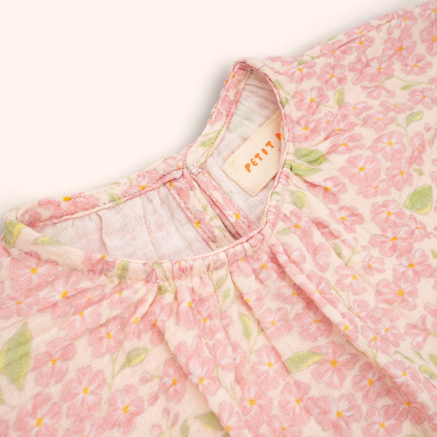 Organic Cotton Marlow Smock Top · Peony