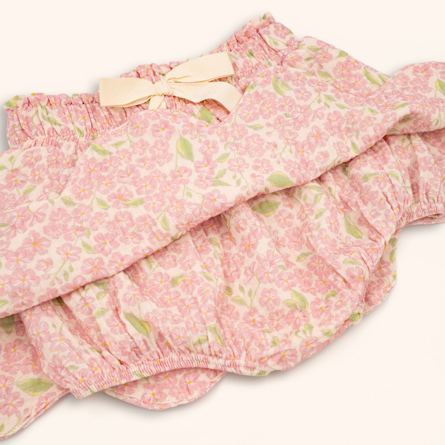 Organic Cotton Petal Skort · Peony