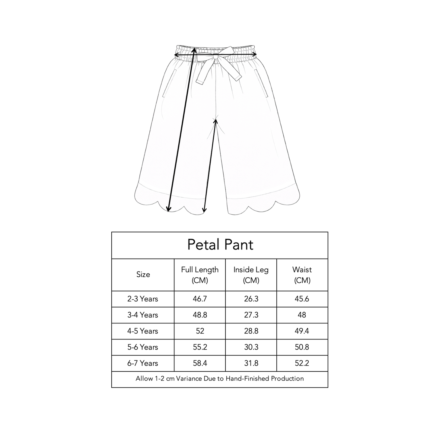 Organic Cotton Petal Pant · Peony
