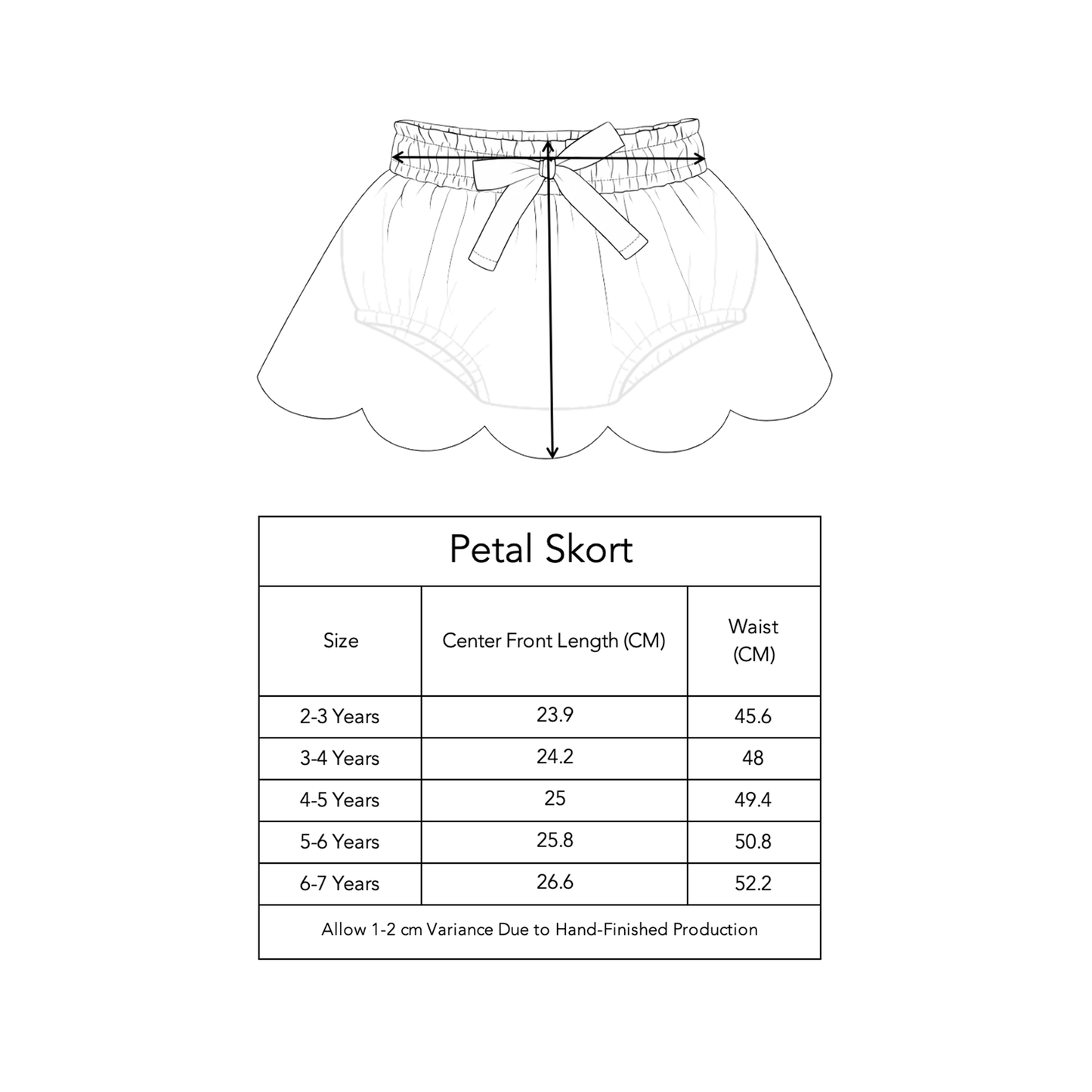 Organic Cotton Petal Skort · Hydrangea