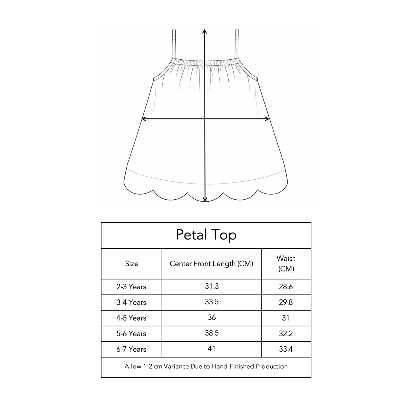 Organic Cotton Petal Top · Peony