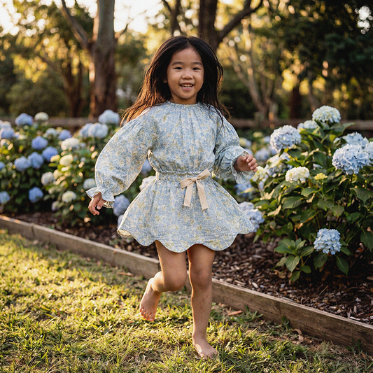 Organic Cotton Petal Skort · Hydrangea