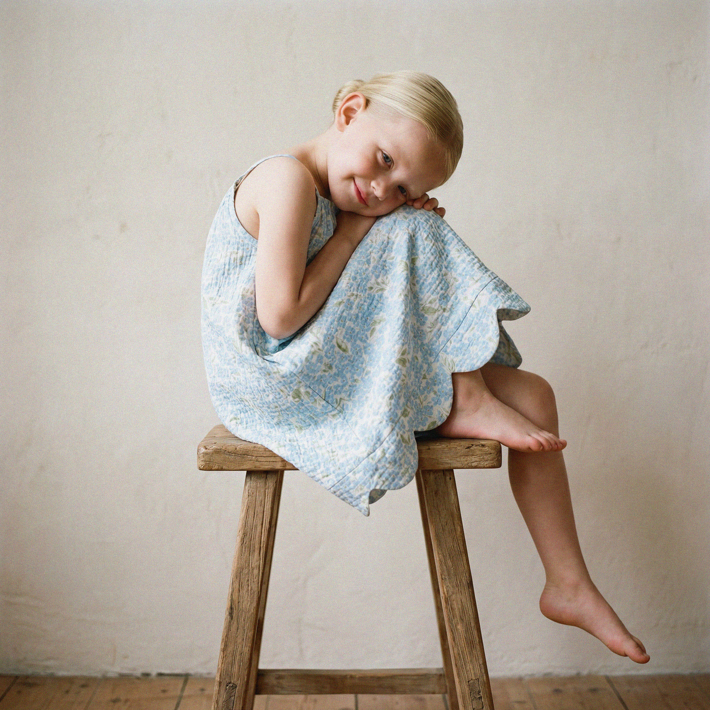 Organic Cotton Petal Dress · Hydrangea