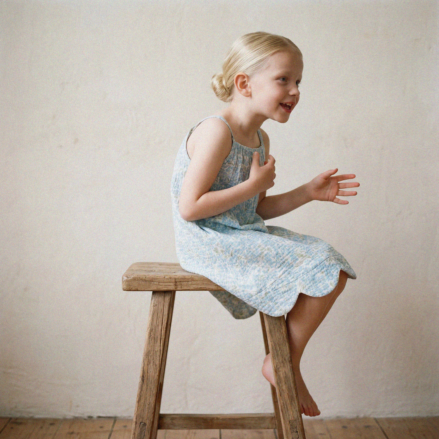 Organic Cotton Petal Dress · Hydrangea