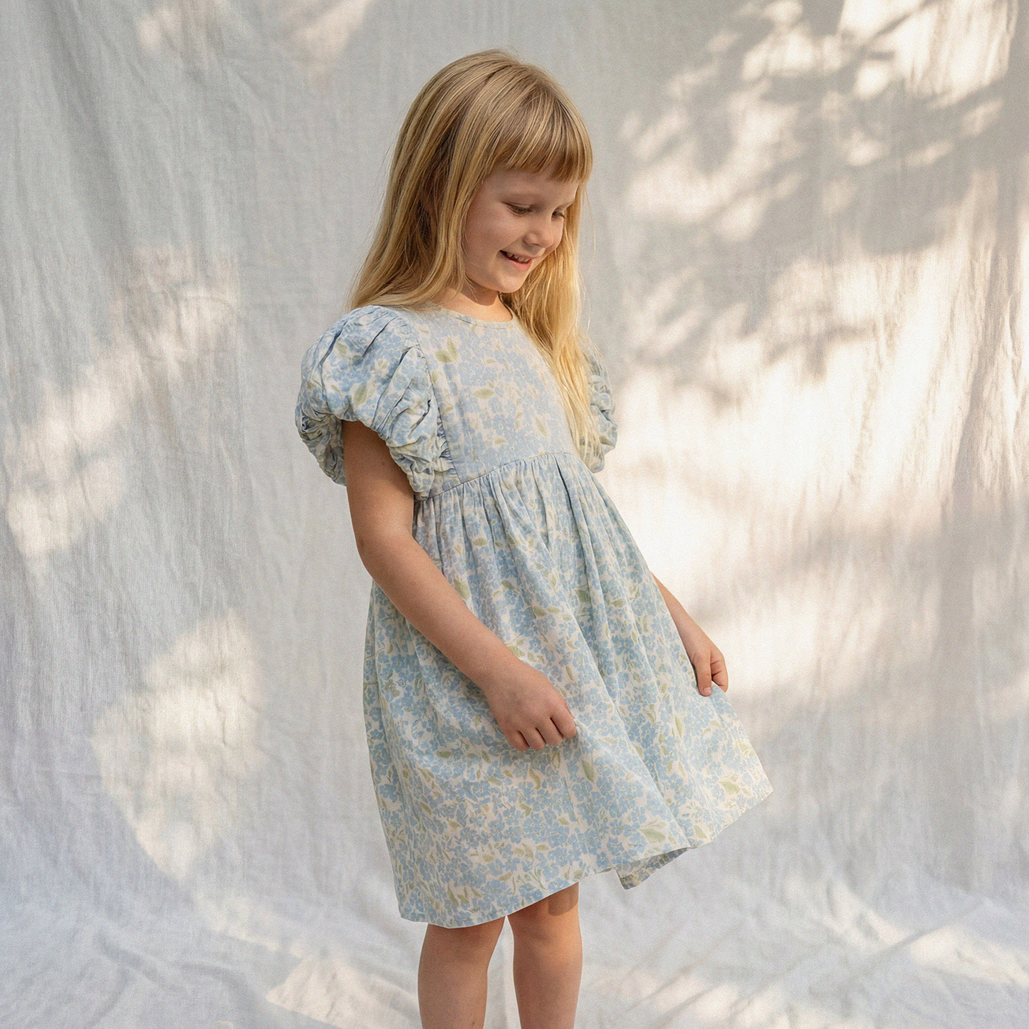 Organic Cotton Maya Dress · Hydrangea
