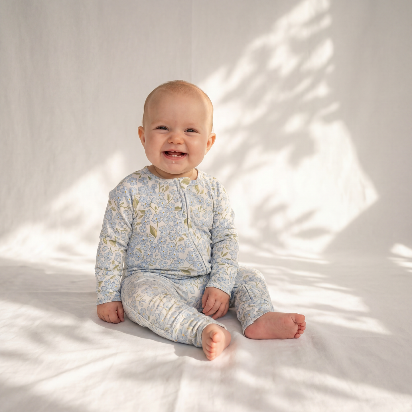 Bamboo Convertible Footie Pajamas & Play · Hydrangea