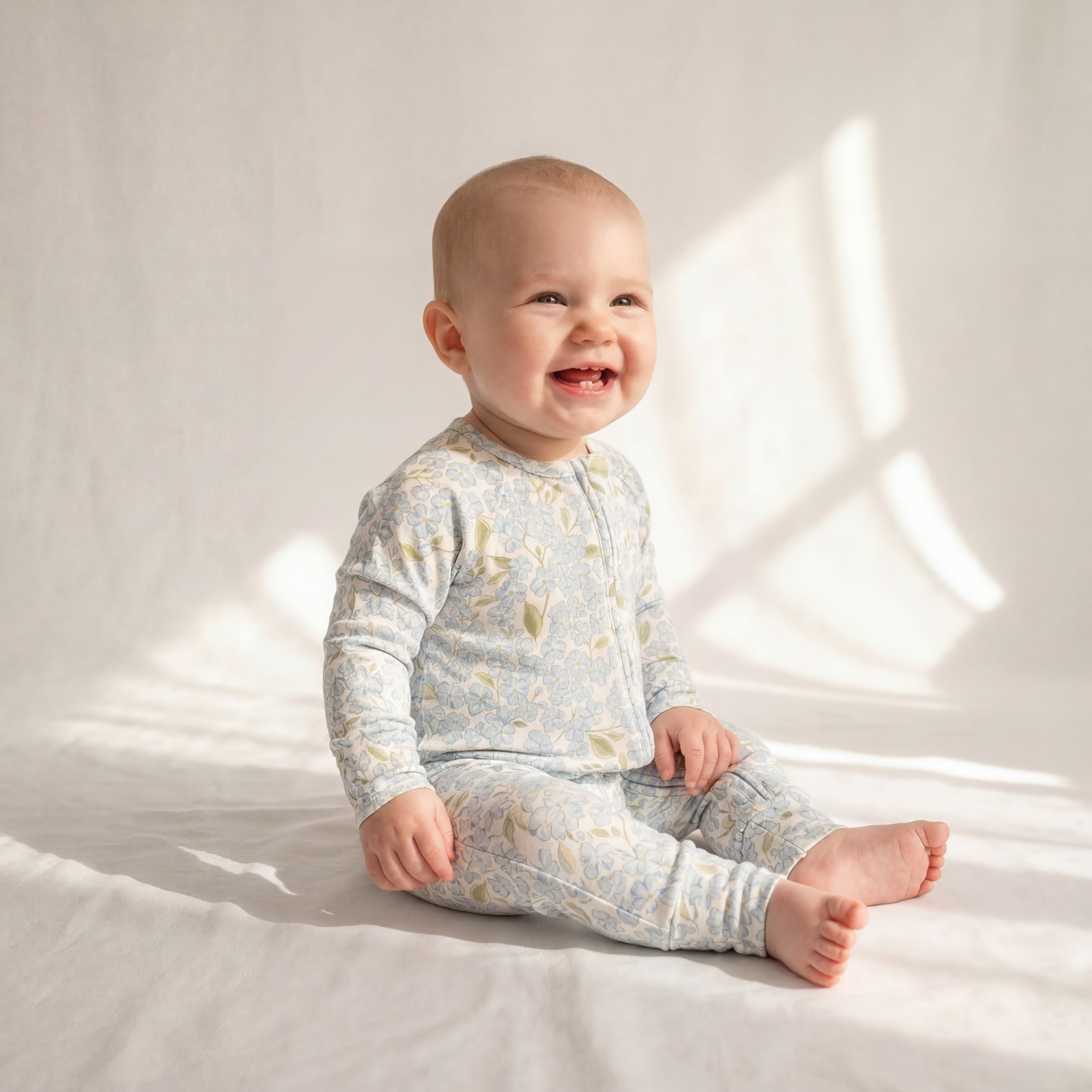 Bamboo Convertible Footie Pajamas & Play · Hydrangea